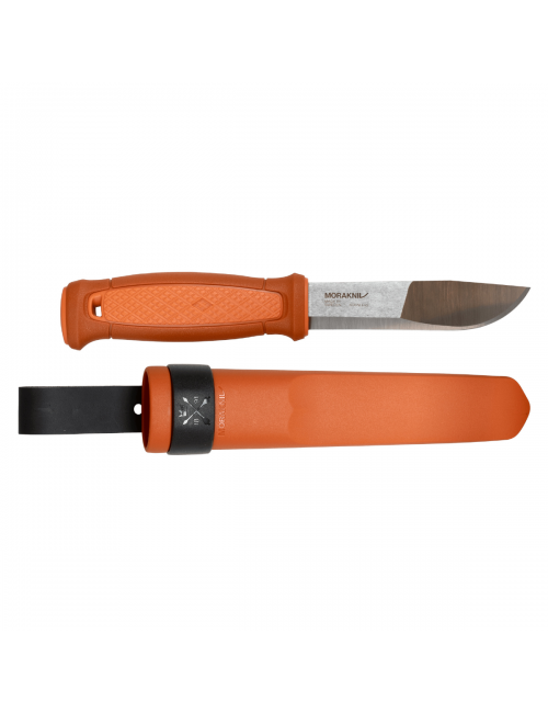 Cuchillo de supervivencia Mora Kansbol Naranja quemado con funda de polímero-Naranja