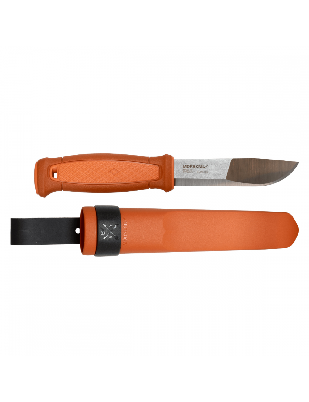 Couteau de survie Mora Kansbol Orange brûlé avec gaine en polymère-Orange