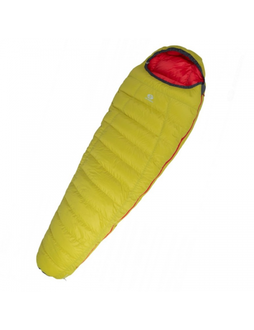 SirJoseph mummyslaapzak Trekking Rimo II 600 - links 200 cm - Geel