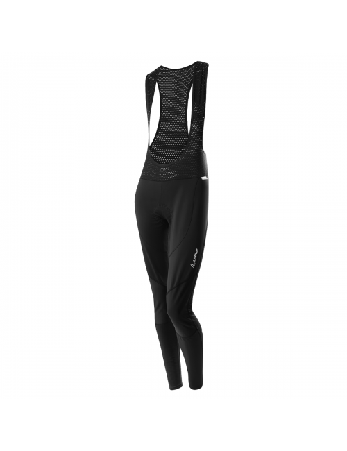 Löffler Radhose lang W Trägerhose Ws Elastic für Damen-schwarz