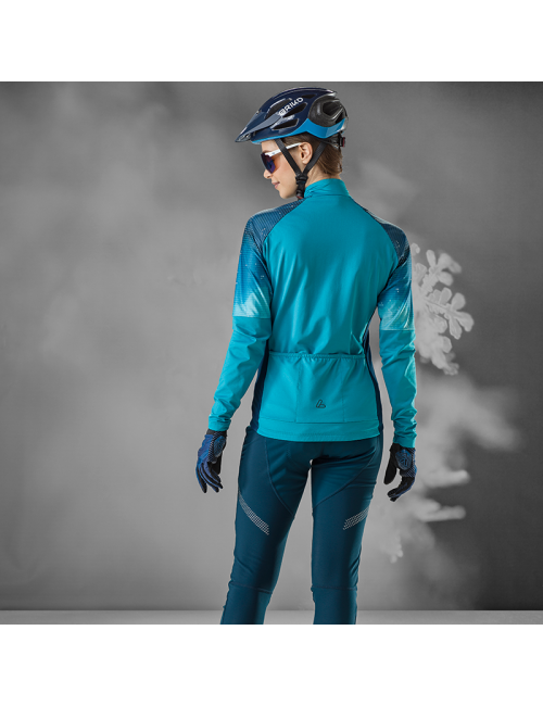 Löffler Radsport Langarmshirt w bike L / s Trikot Vapor Damen-Blau