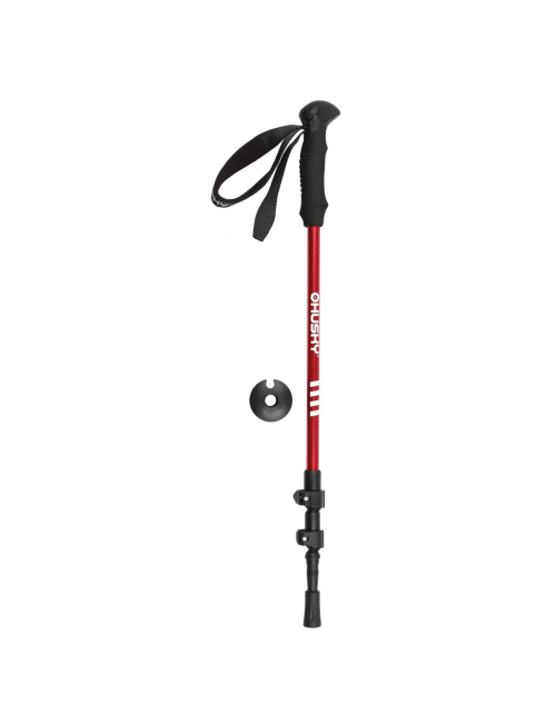 Bastones Husky para caminar (juego) trekking Scaup Cierre abatible de 3 piezas-Rojo