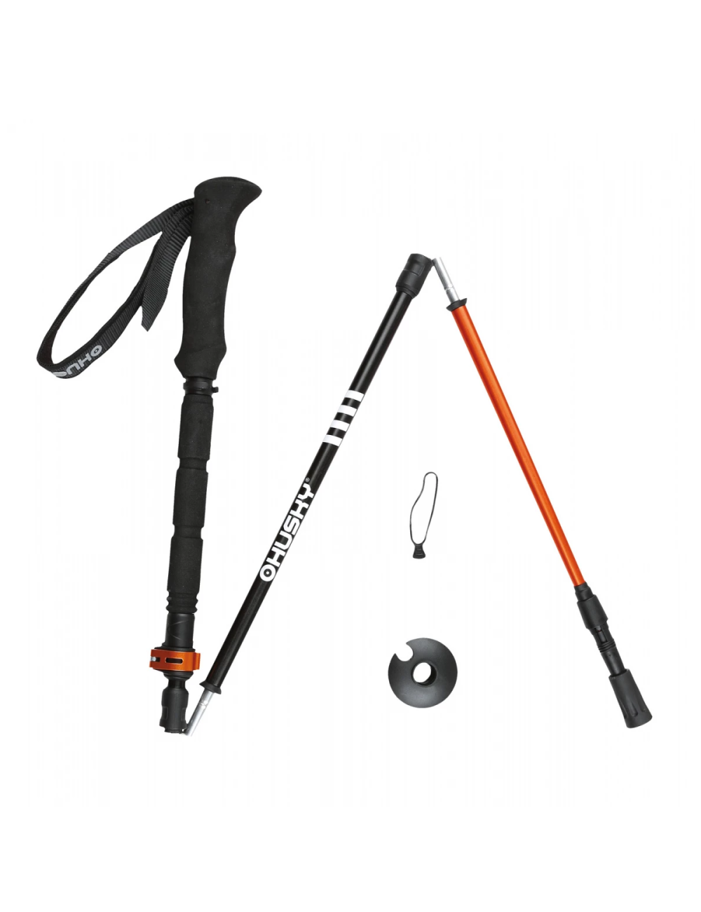 Husky wandelstokken (set) Trekking Scrod vouwbaar Flip-lock - Zwart
