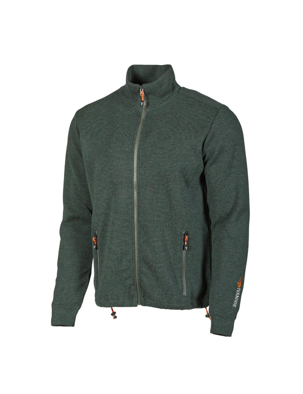 Ivanhoe vest Hadar Full Zip Riffle Verde-lana merino fine-Verde