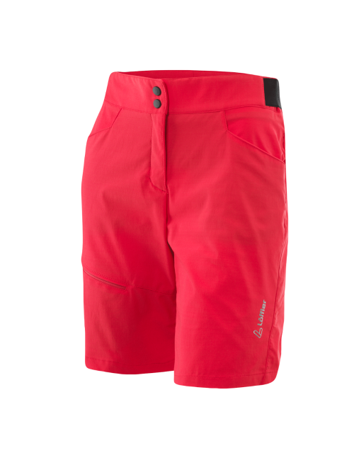 Pantalones cortos de ciclismo Loeffler con pantalones cortos de bicicleta Comfort - E CSL para mujer-Rojo