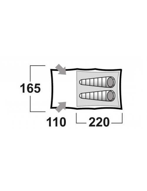 Husky Extreme Felen 2-3-tente légère - 2-3 personnes-Rouge