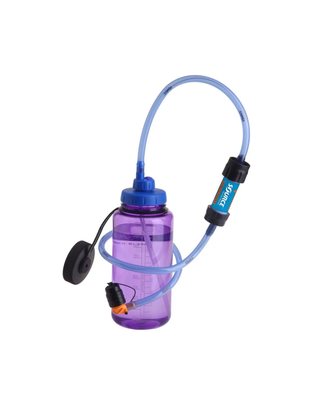 Kit de survie pour filtre à eau de source-avec tube convertible et capuchon Mini Sawyer 4x