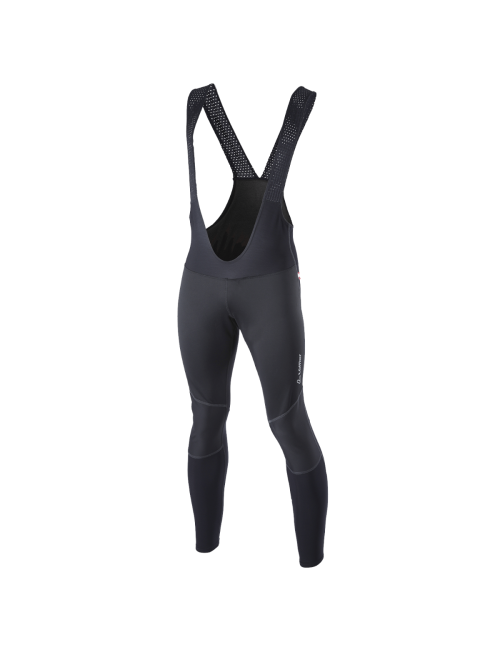 Löffler Radhose lang M Trägerhose Thermo Elastisch für Herren-Schwarz