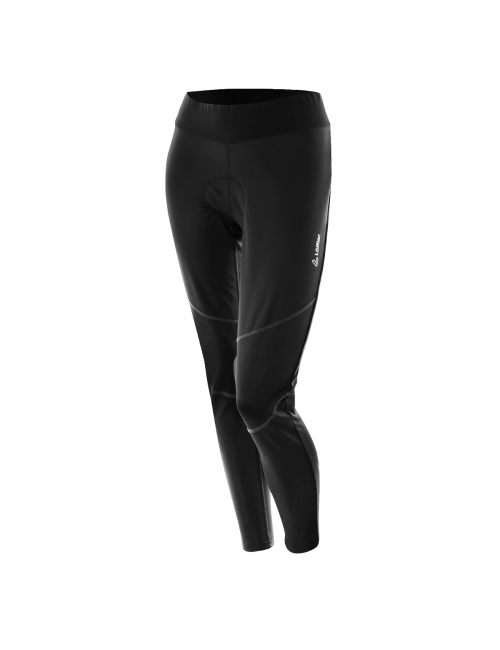Löffler Radhose lang W Radhose Ws Elastischer Windstopper für Damen-schwarz