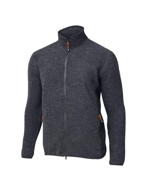Chaleco Ivanhoe Troy con cremallera completa Marga Grafito para hombre de lana-Gris