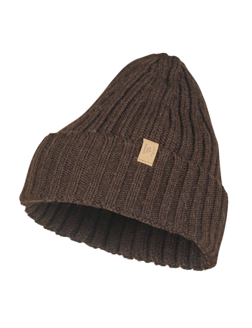 Bonnet tricoté côtelé Ivanhoe en laine NLS Bonnet côtelé Grain de café-taille unique-Marron