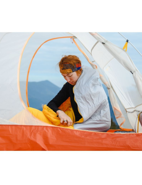 Turbat Mumienschlafsack Tourer Sommer Gold Fusion-Morgenblau -6°C-Gelb