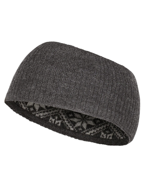 Ivanhoe bandeau tricoté en laine Freya Graphite Chiné-taille unique-gris foncé