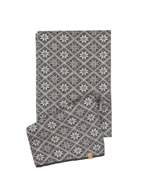 Ivanhoe Strickschal aus Wolle Freya Graphit Meliert - Einheitsgröße 185x27-D Grau