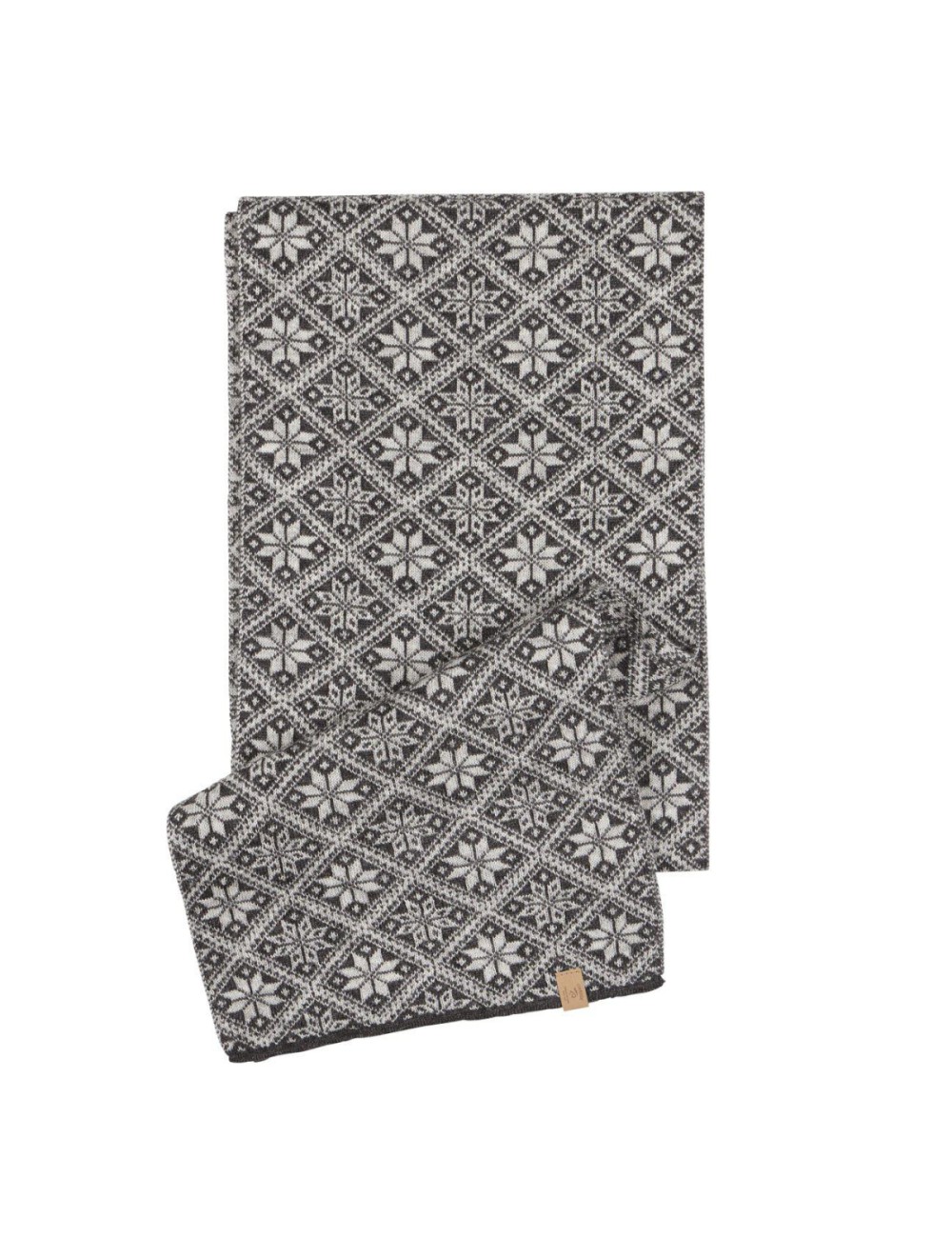 Ivanhoe gebreide sjaal van wol Freya Graphite Marl -One Size 185x27-D Grijs