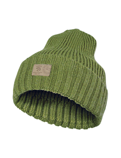 Bonnet tricoté côtelé Ivanhoe en laine Ipsum Cactus-taille unique-vert