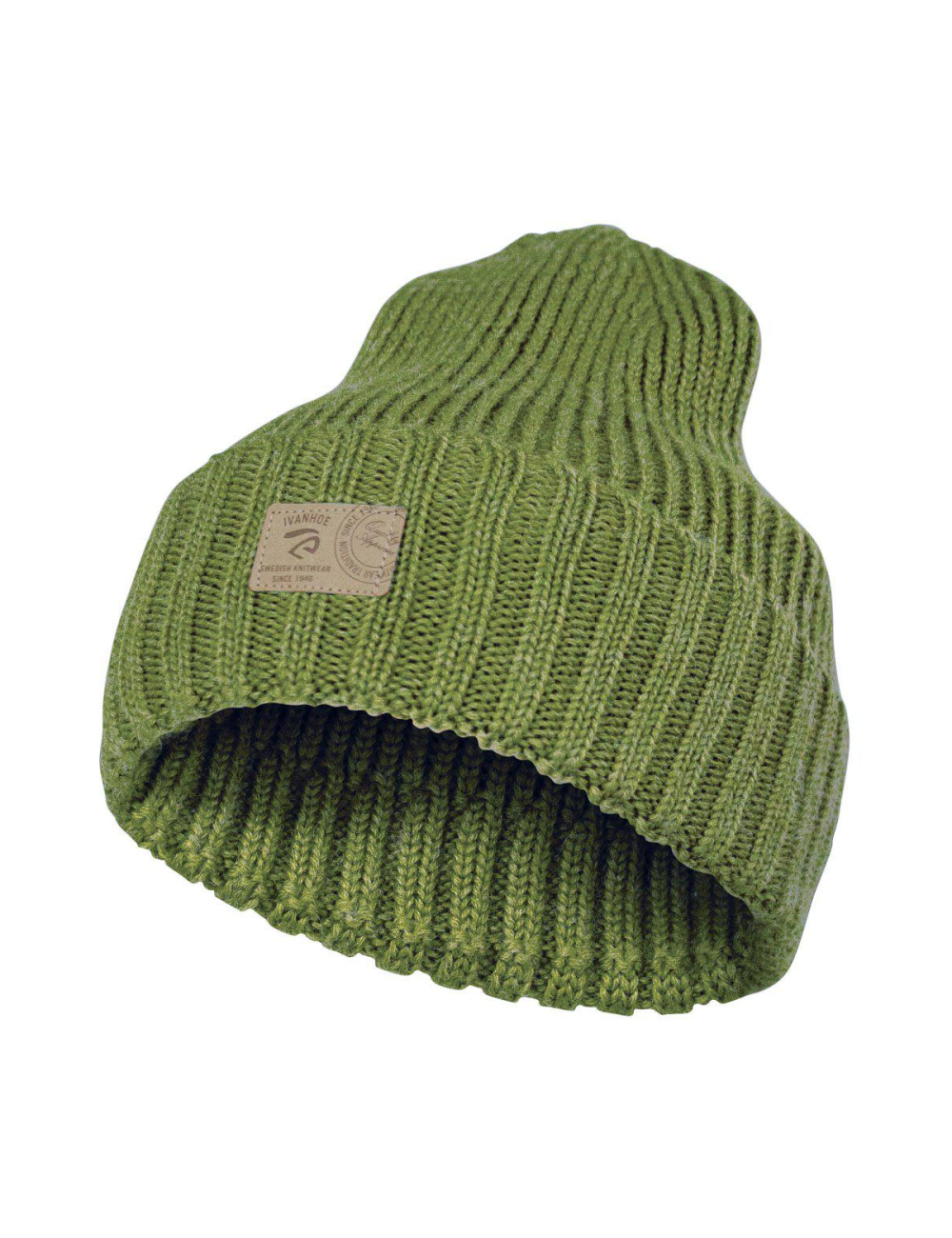 Ivanhoe Rippstrickmütze aus Wolle Ipsum Cactus-Einheitsgröße - grün