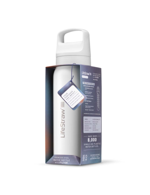 LifeStraw waterfilterfles Go 2.0 RVS geïsoleerd 1 liter - Wit