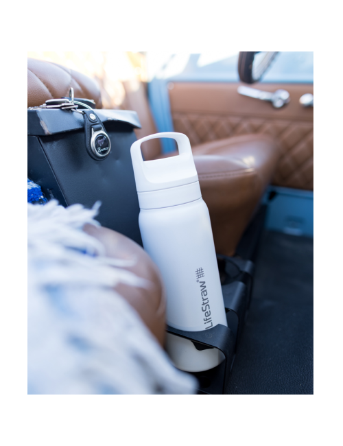 Botella de filtro de agua LifeStraw Go 2.0 con aislamiento de acero inoxidable de 1 litro-Blanco