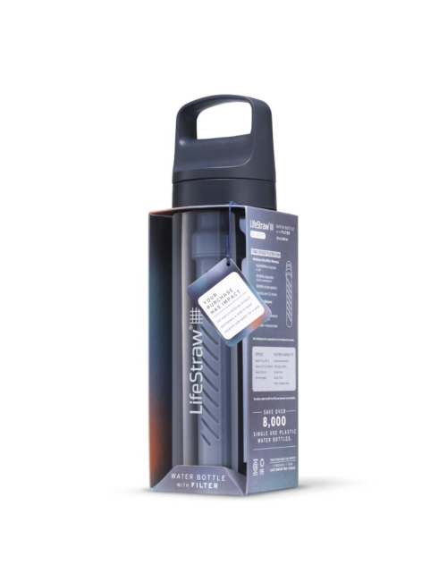 Botella filtrante de agua LifeStraw Go 2.0 Mar Egeo 650 ml-Azul