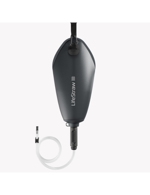 Sac à eau compact à gravité série LifeStraw Peak avec filtre à eau - 3 L-Gris