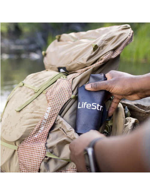 Sac à eau compact à gravité série LifeStraw Peak avec filtre à eau - 3 L-Gris