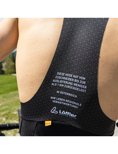 Culotte corto con tirantes para bicicleta Loeffler short M HOTBOND ® RF XT para Hombre-Negro
