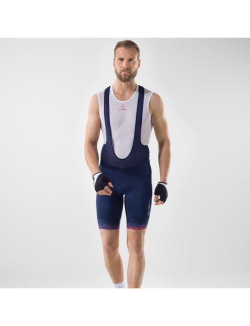 Löffler Radhose M Trägerhose Volare Dunkelblau-Orange Für Herren-Blau