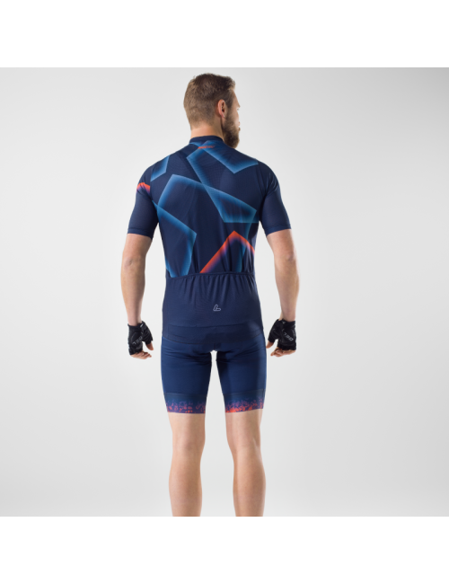 Loeffler pantaloncini ciclismo M Bike Bibshorts Volare Blu Scuro-Arancione Per Uomo-Blu
