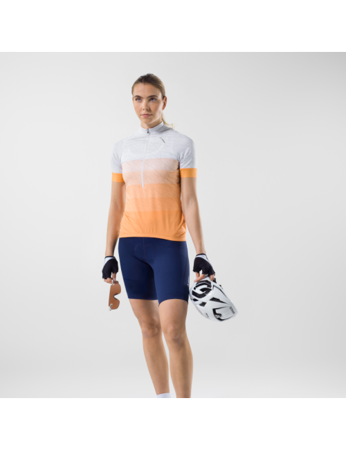 Loeffler manica corta ciclismo camicia w Bici Jersey HZ Vivace Vent Papaya-Arancione