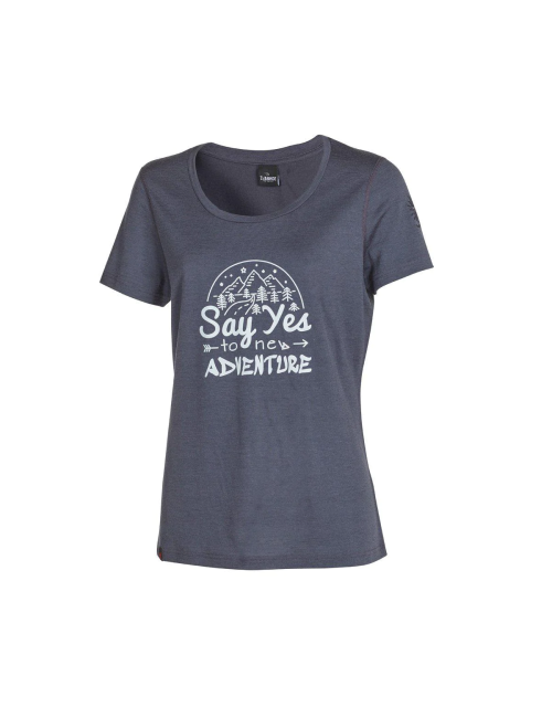 Ivanhoe T-shirt Meja Adventure for women-100% merino wool-Blue