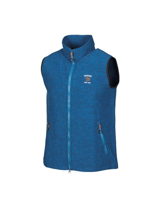 Chaleco sin mangas Ivanhoe Elton Azul eléctrico con cremallera completa para hombre hecho de lana-Azul