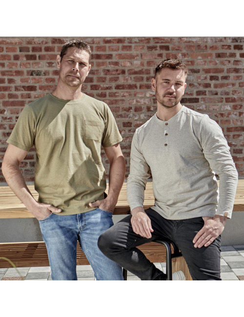 Ivanhoe T-shirt Gy Hobbe canapa Erba secca per gli uomini-Cotone biologico-Verde