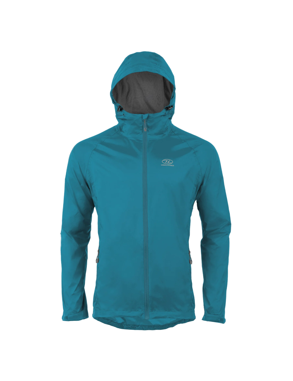 Highlander Herren Regenmantel Verstauen & mitnehmen Petrol-Blau