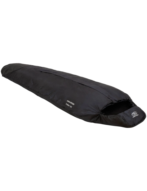 Highlander Mumienschlafsack Trekker 150 -5°C mit Moskitonetz-Schwarz