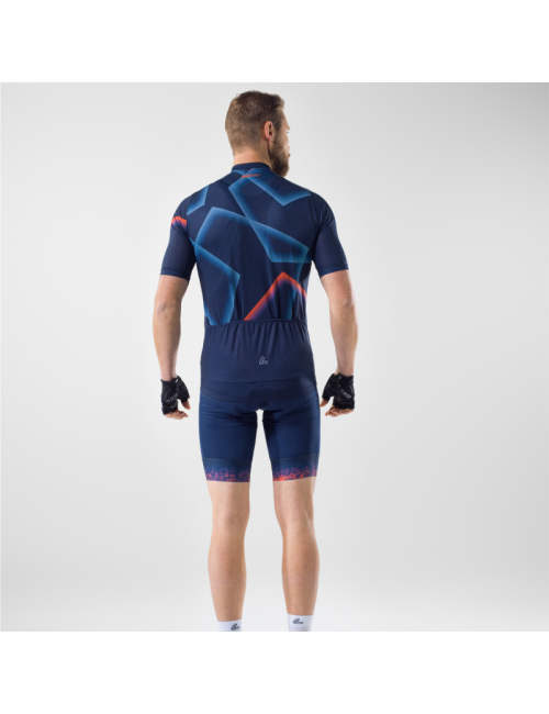 Maillot de vélo Loeffler à manches courtes FZ Penta Bleu Foncé-Bleu