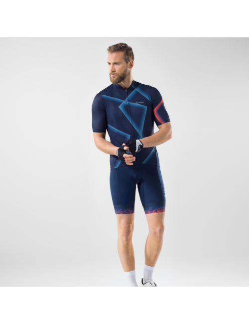 Löffler Kurzarm M Radtrikot FZ Penta Dunkelblau-Blau