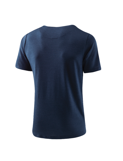 Camisa de manga corta Loeffler m Camiseta estampada adventure Merino-Tencel ™ azul oscuro