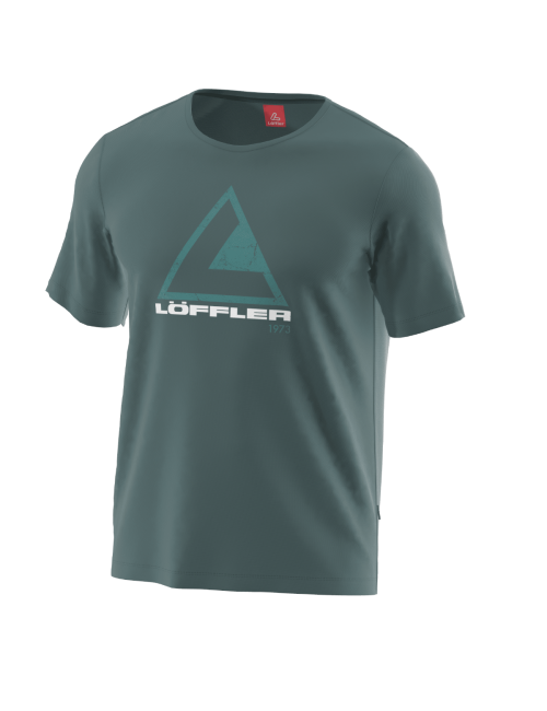 Loeffler camicia manica corta m Printshirt L50 Transtex ® single CF-notte Verde