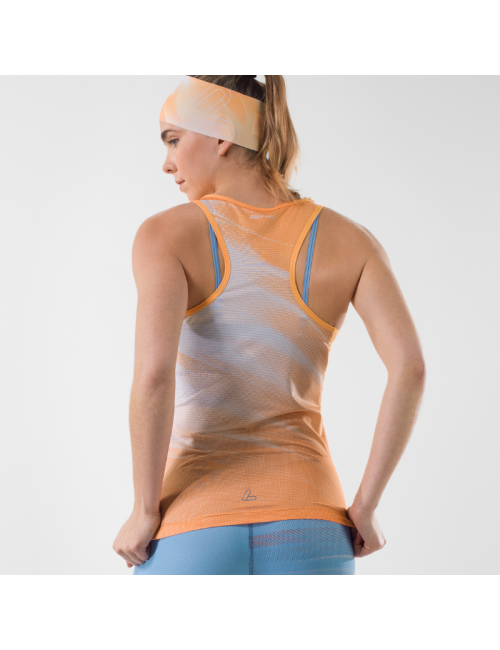 Loeffler ciclismo camicia senza maniche w Racerback top Fairdust Vent-Arancione