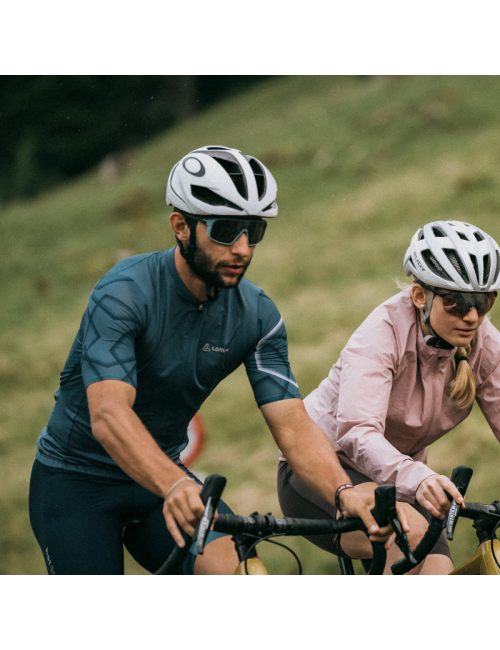 Maillot de vélo Loeffler à manches courtes FZ Penta Bleu Foncé-Bleu