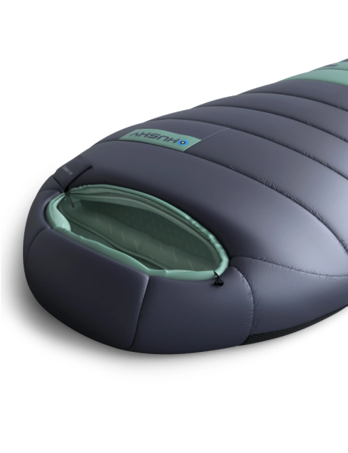 Saco de dormir Husky momia abajo Dinis 2024 -10°C - 220 cm - azul con Menta