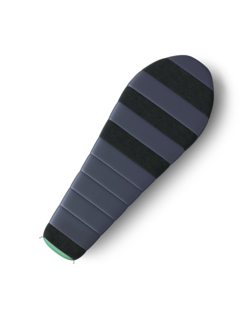 Saco de dormir Husky momia abajo Dinis 2024 -10°C - 220 cm - azul con Menta