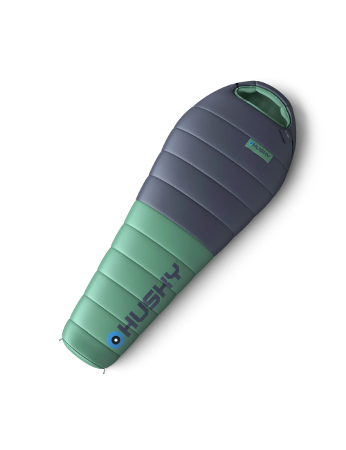 Saco de dormir Husky momia abajo Dinis 2024 -10°C - 220 cm - azul con Menta