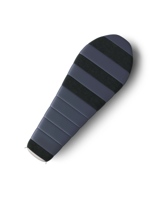 Husky mummyslaapzak dons Dopy 2024 -25°C - 220 cm - Blauw met Grijs