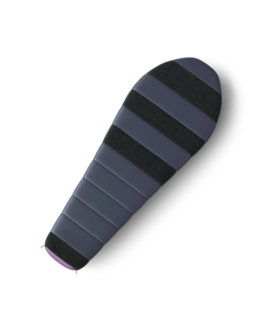 Sacco a pelo mummia husky per donna piumino 2024 -20°C-200 cm-blu con viola
