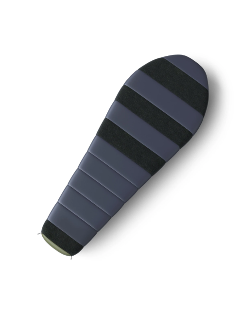 Gigoteuse momie Husky duvet Devon 2024 -5°C-220 cm-bleu avec Kaki