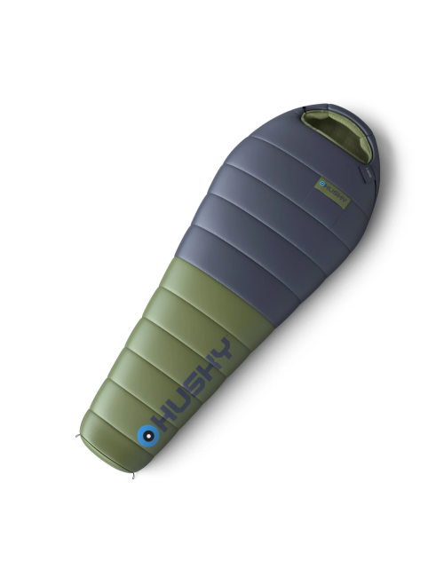 Husky mummy sleeping bag down Devon 2024 -5°C - 220 cm - blue with Khaki