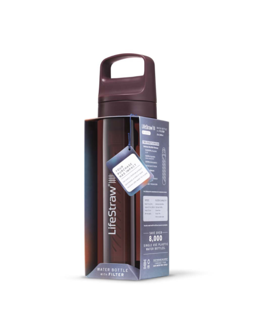 Bouteille filtrante LifeStraw Go 2.0 Merlot Me Away Red 650 ml - Rouge