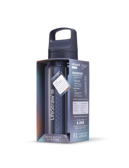 Bouteille filtre à eau LifeStraw Go 2.0 Bleu Mer Égée 1 litre-Bleu